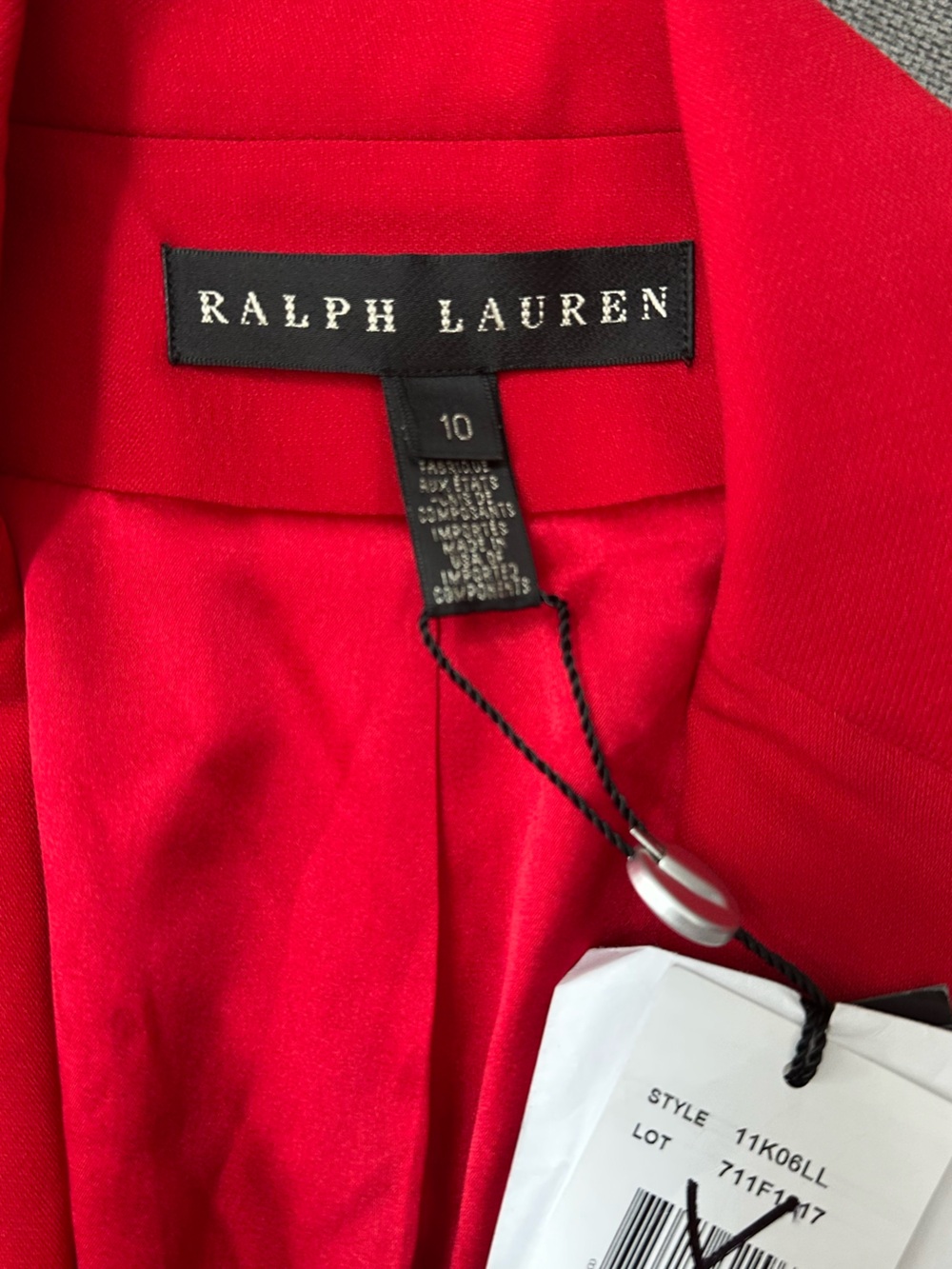NWT Ralph Lauren Bold Red Single-Button Blazer - Picture 10 of 16
